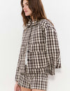 Short checkered jacket