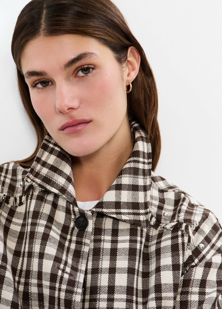 Short checkered jacket