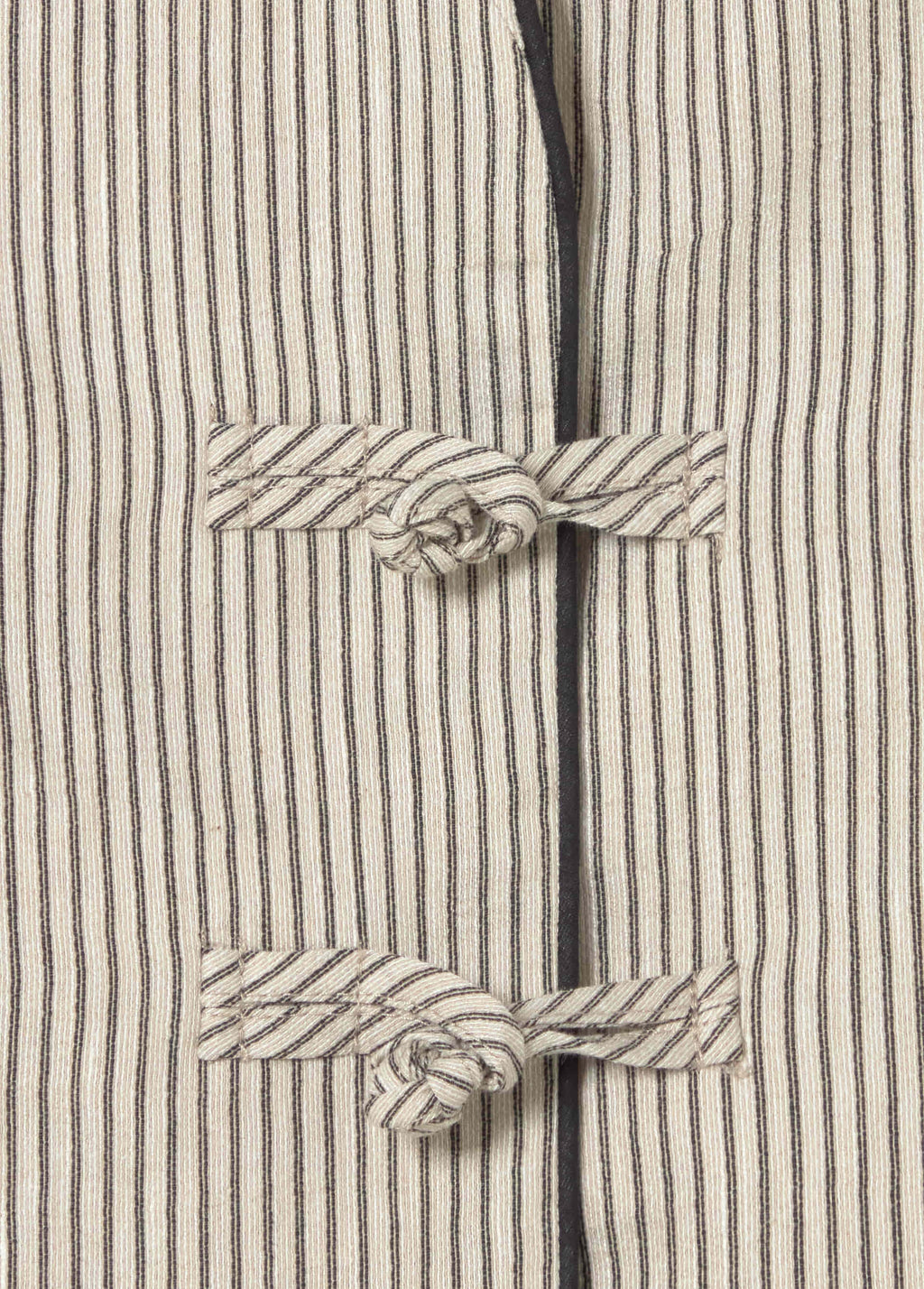 Mao collar jacket with stripes