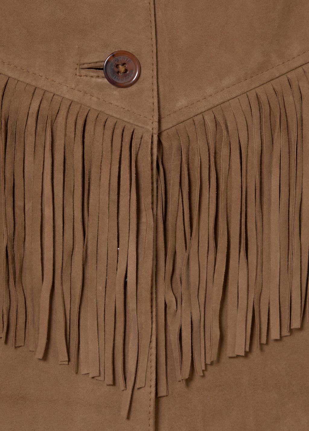 Suede leather jacket with fringes