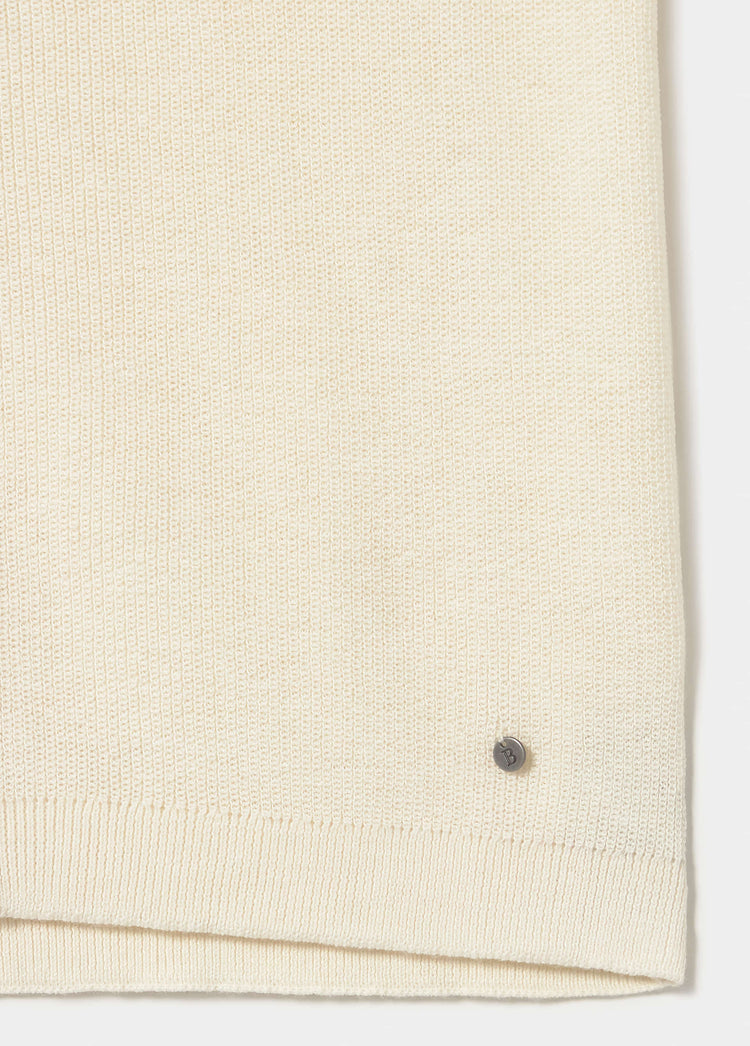Short sleeve button knit jacket