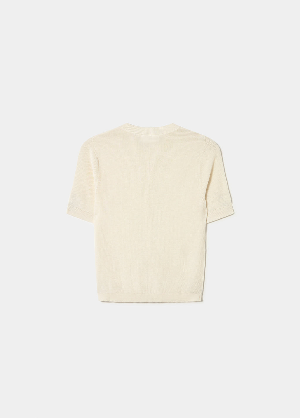 Short sleeve button knit jacket