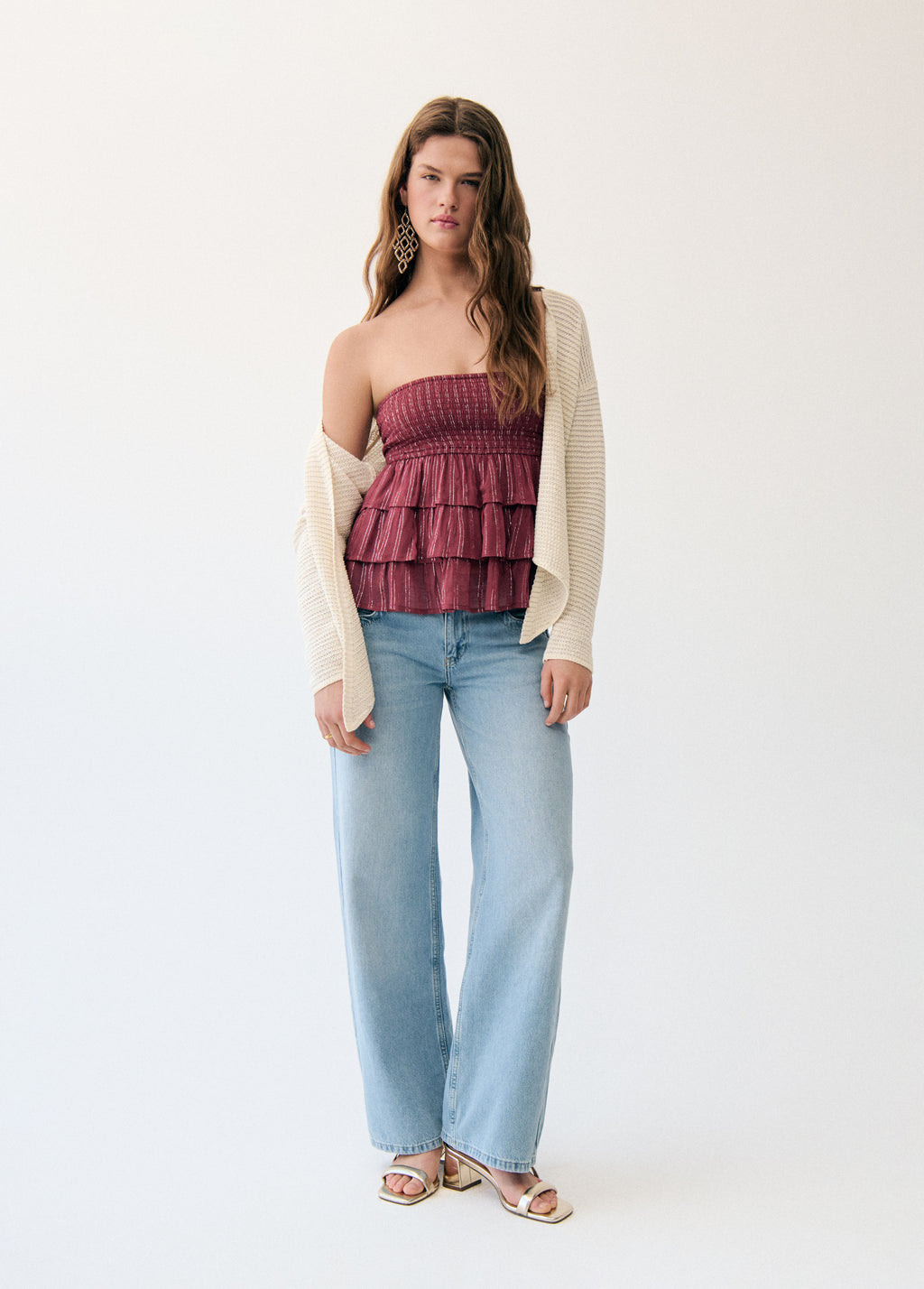 Veste en maille croisée