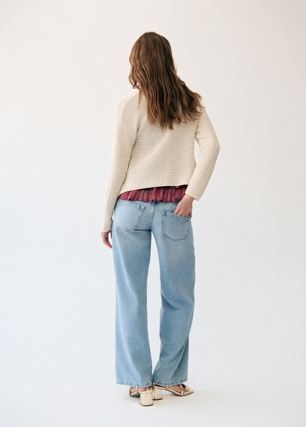 Veste en maille croisée