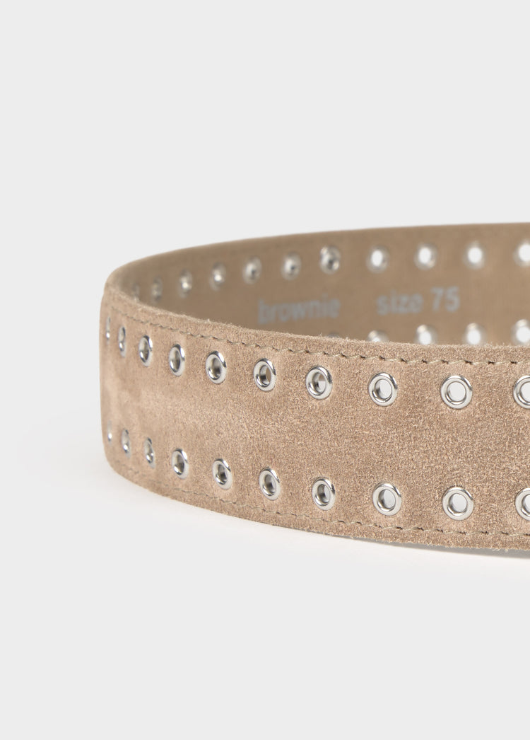Ceinture daim œillets