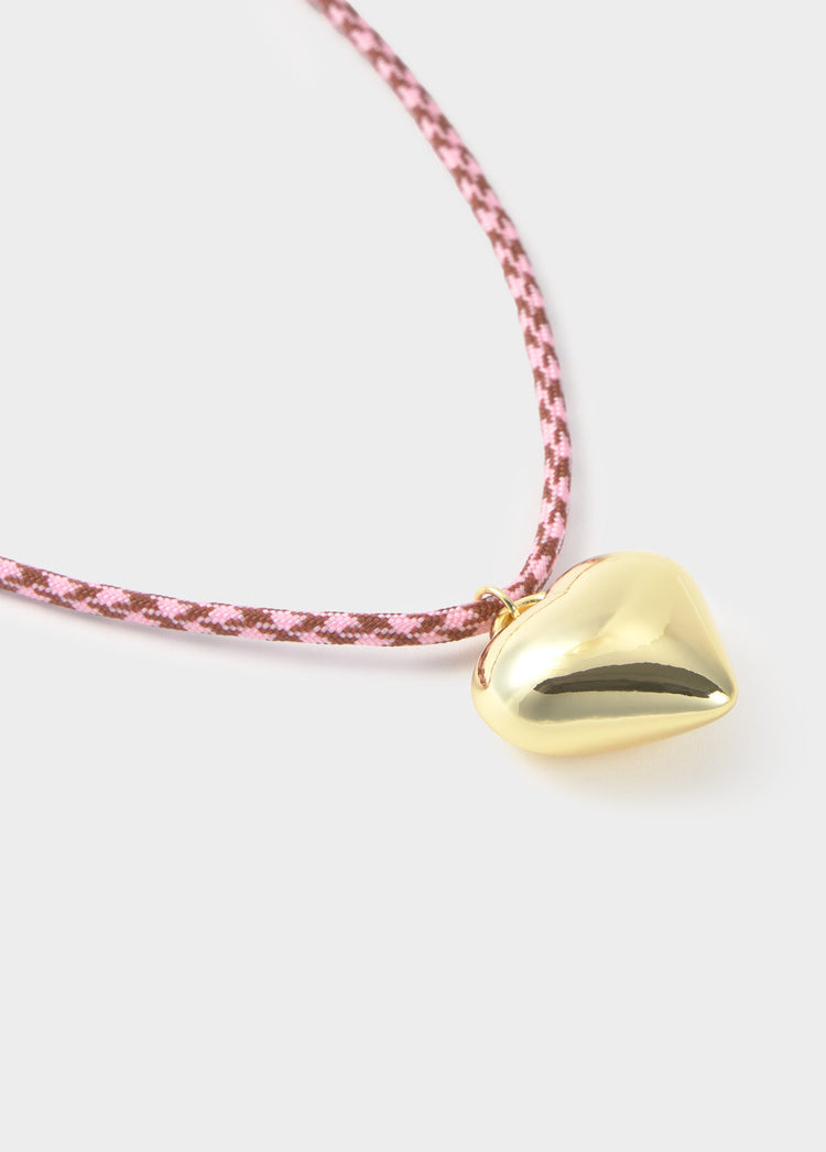 Heart rope necklace