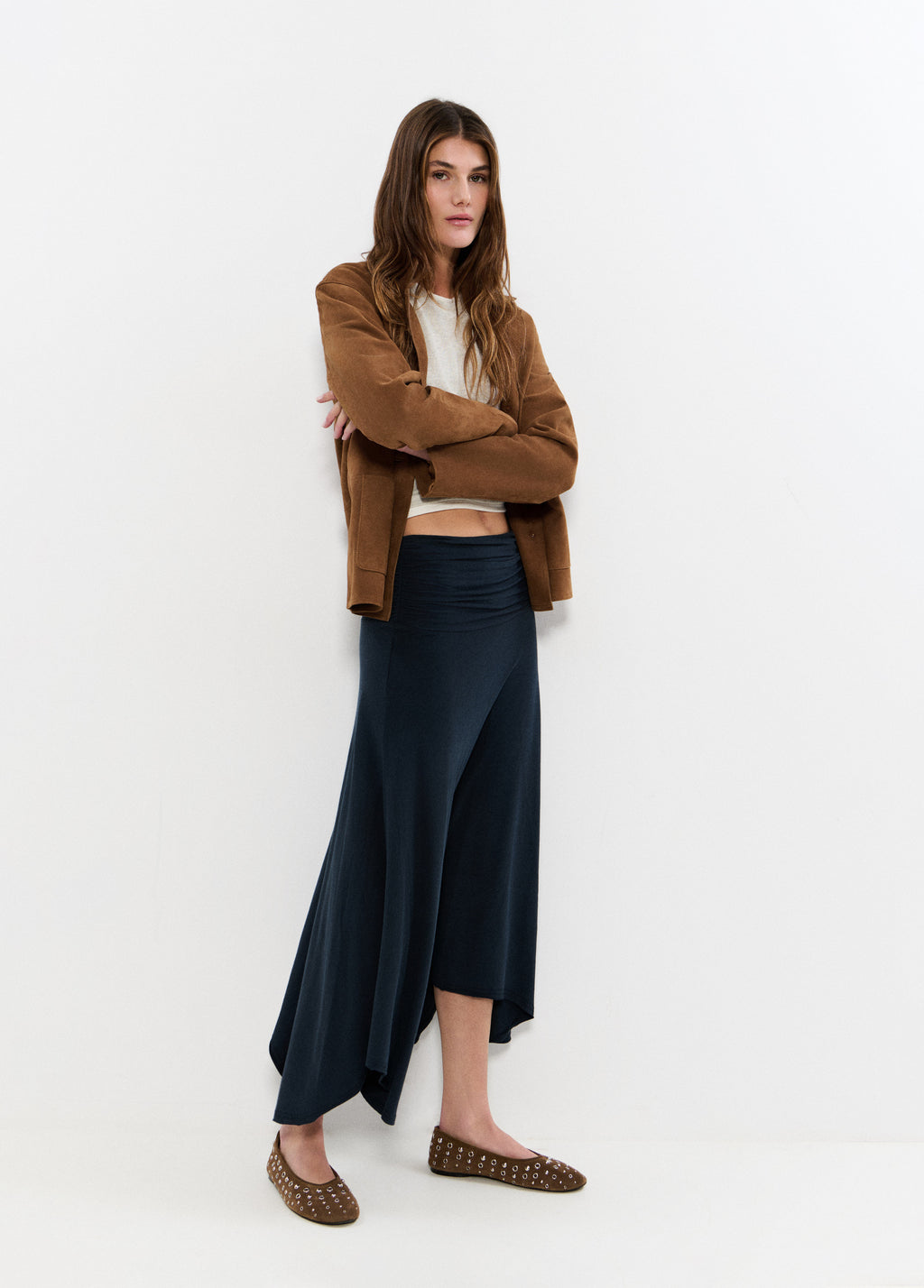 Draped sash skirt