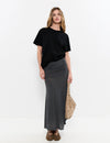 Draped midi skirt