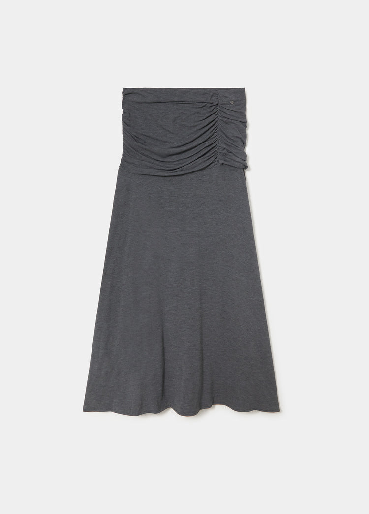Midi rok met drapering