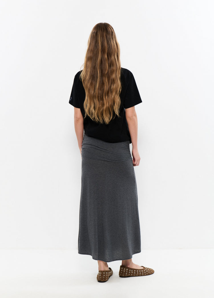 Midi rok met drapering