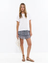Rok met lurex volant