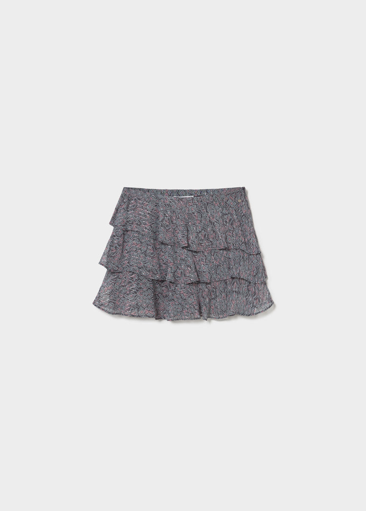 Rok met lurex volant
