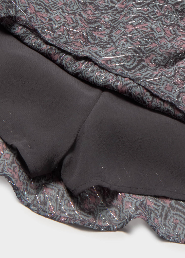 Rok met lurex volant