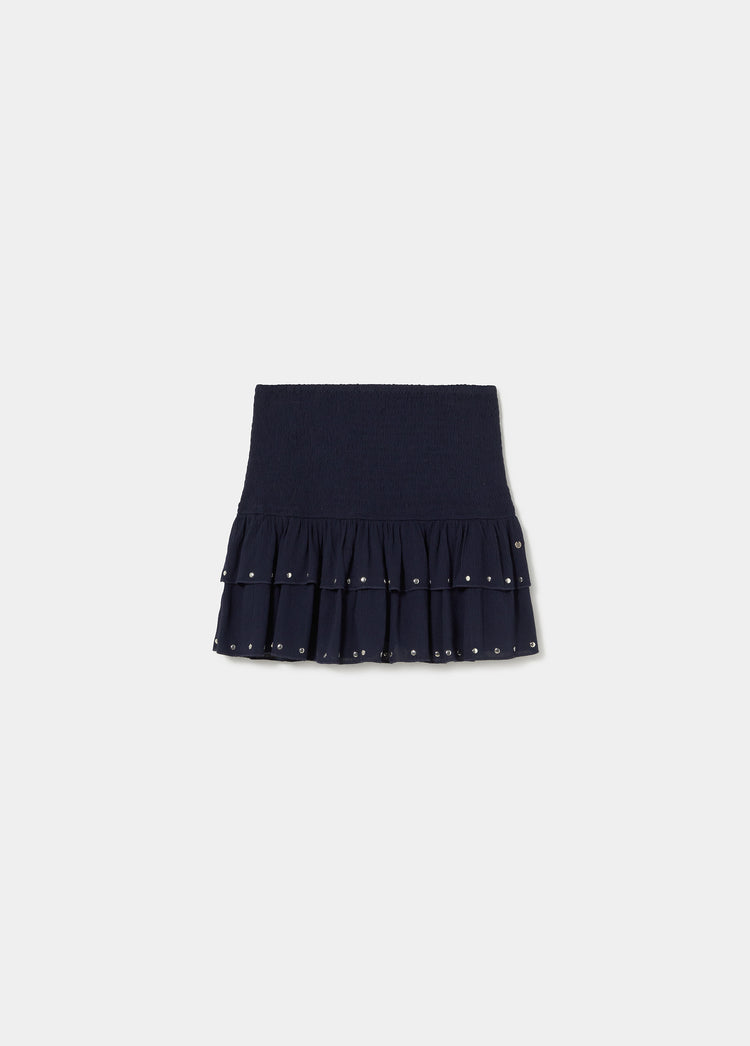 Rok met volant en kleine studs