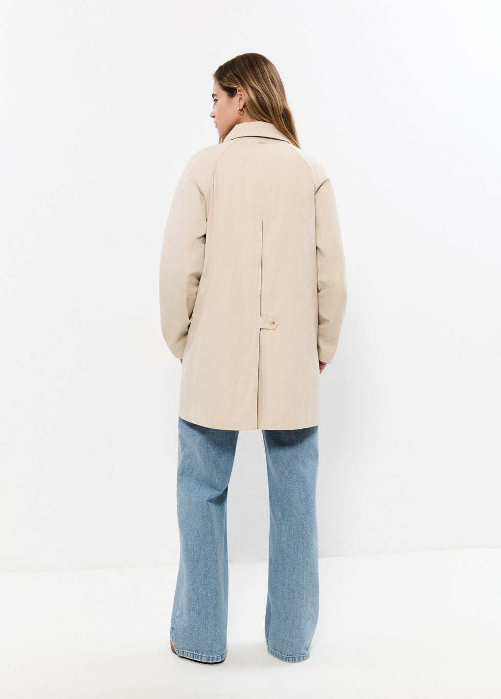 Mid-length trench coat
