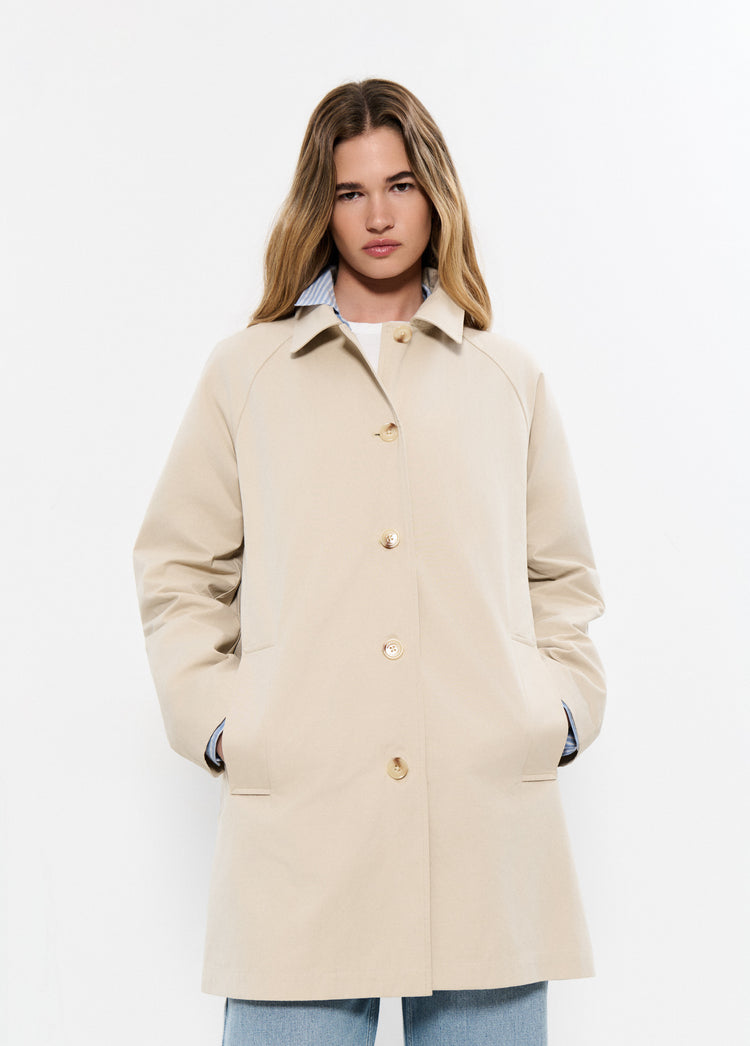Mid-length trench coat