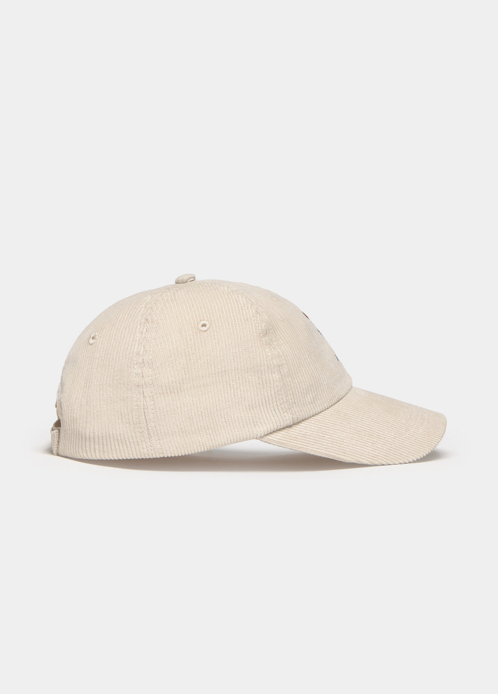 Corduroy cap with dog embroidery