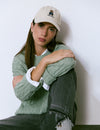 Corduroy cap with dog embroidery