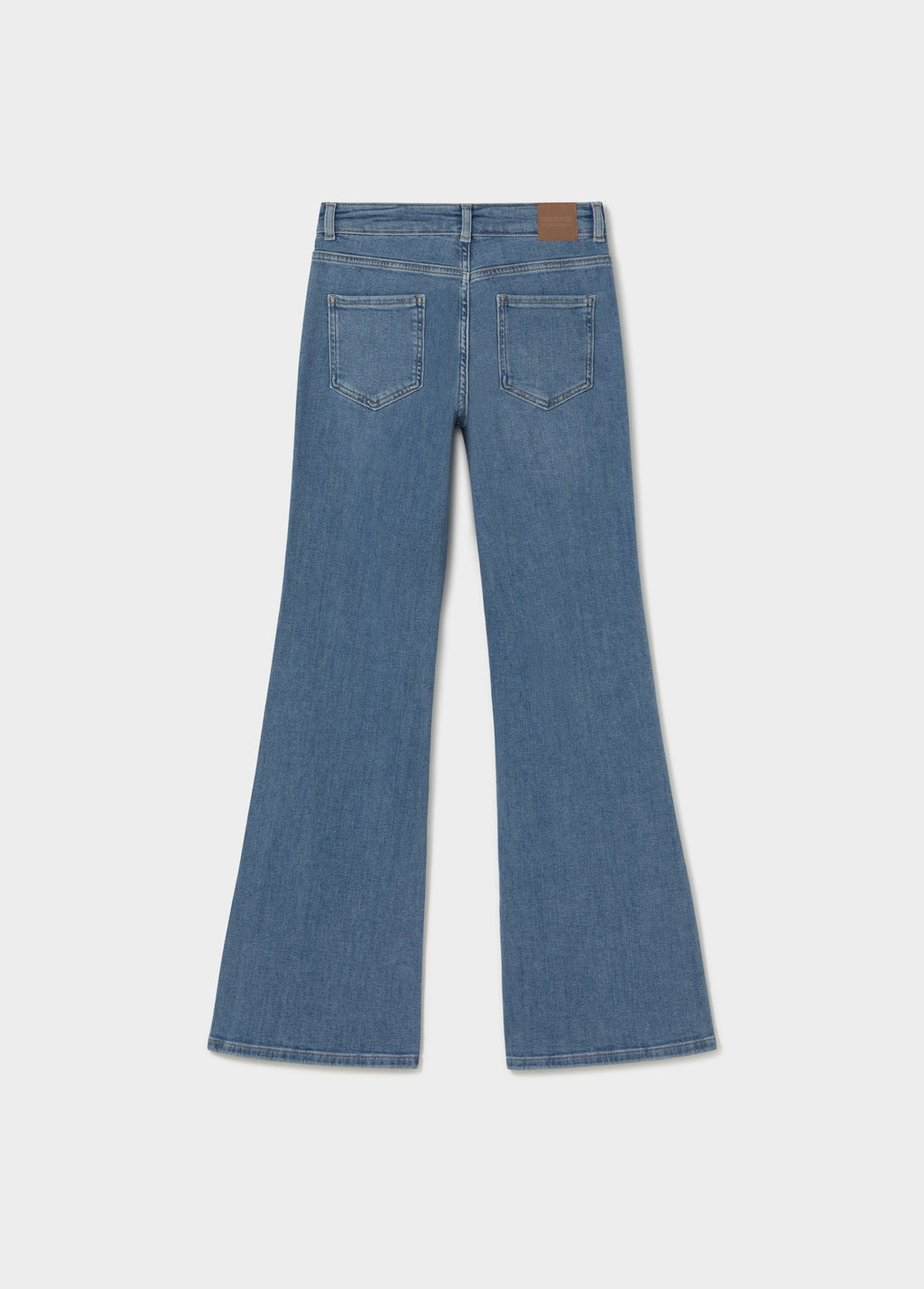 Jeans met wijde pijpen en voorzakken