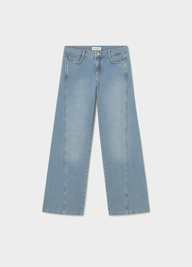 Culotte jeans with flared legs