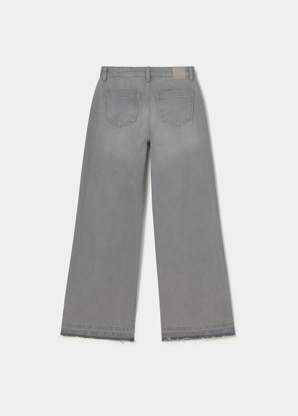 Culotte jeans with unfolded hem