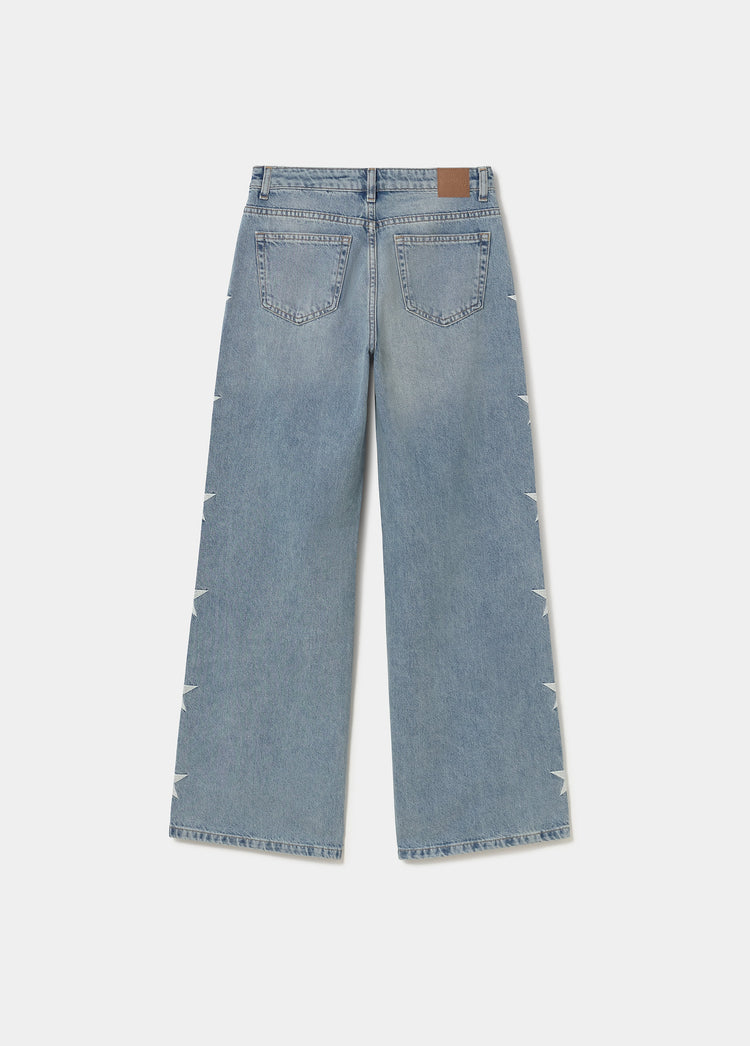 Jeans met sterren aan de zijkant
