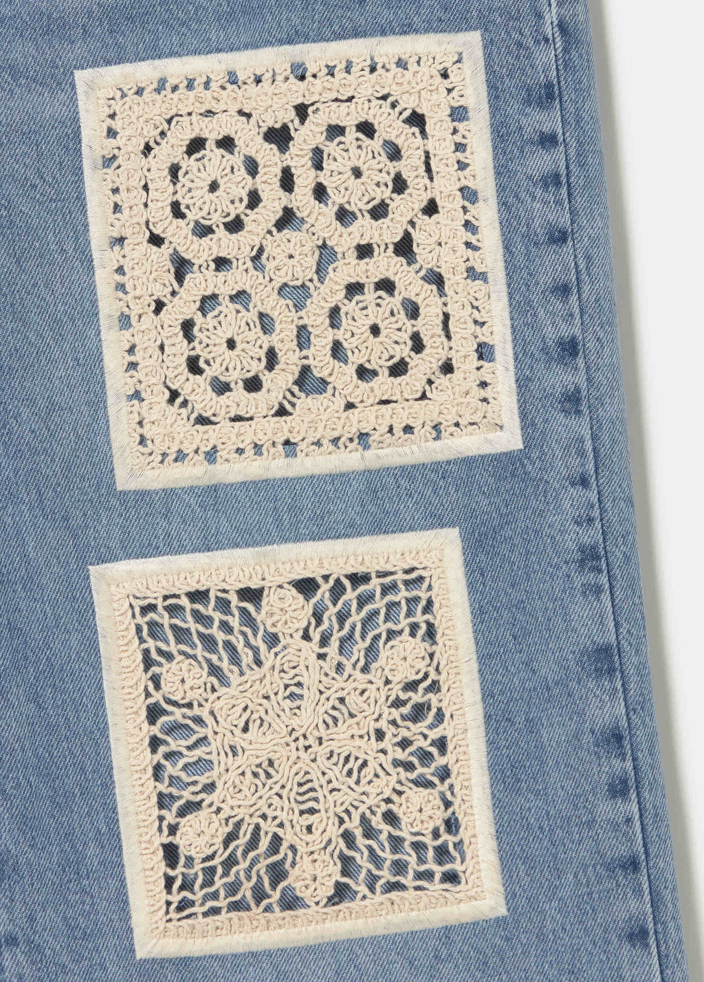 Crochet patch jeans