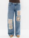 Crochet patch jeans