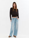 Jeans relaxed tiro bajo