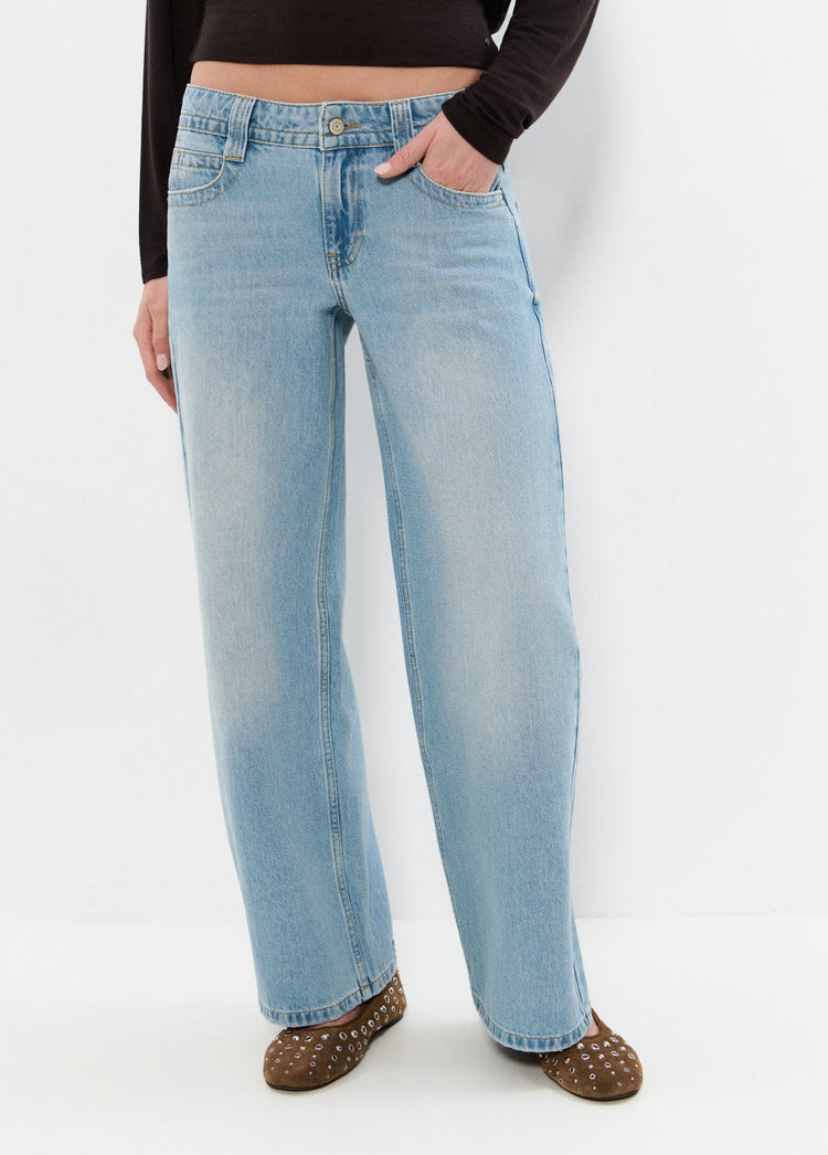 Relaxte jeans met lage taille