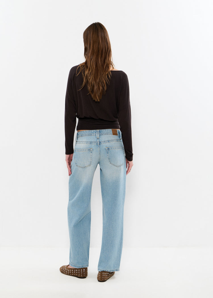 Relaxte jeans met lage taille