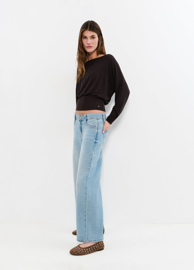 Relaxte jeans met lage taille