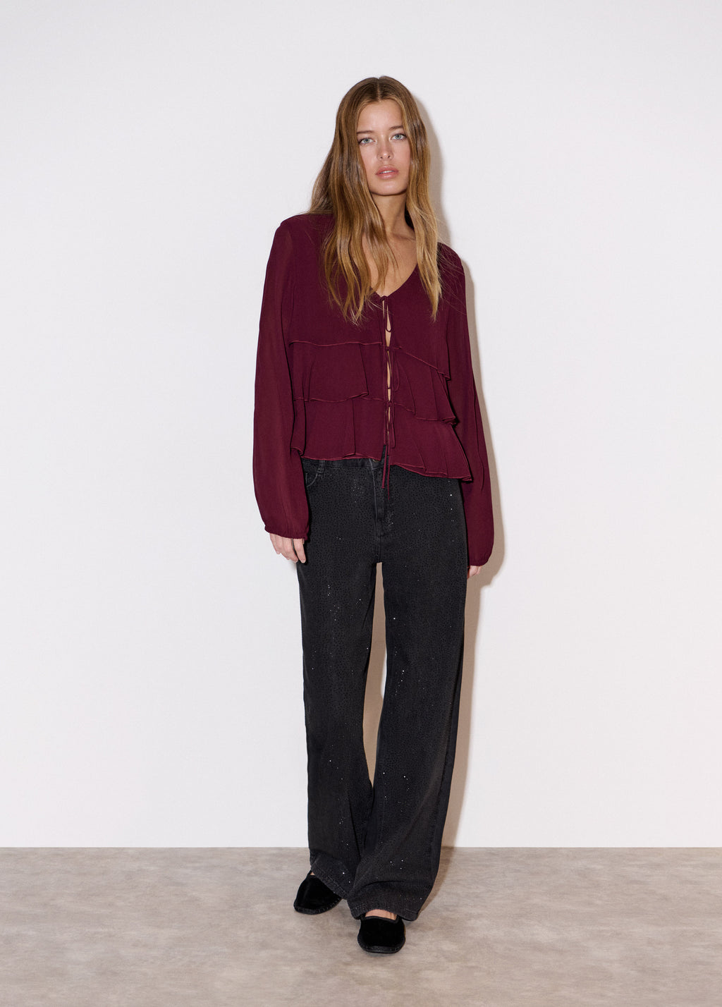 Jeans strass décontracté