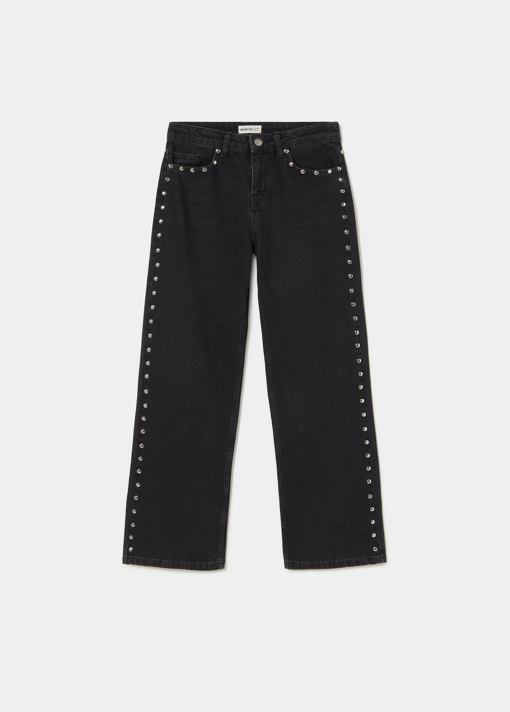 Jeans con borchie a stelle