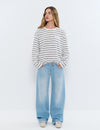 Jeans tiro bajo alas glitter