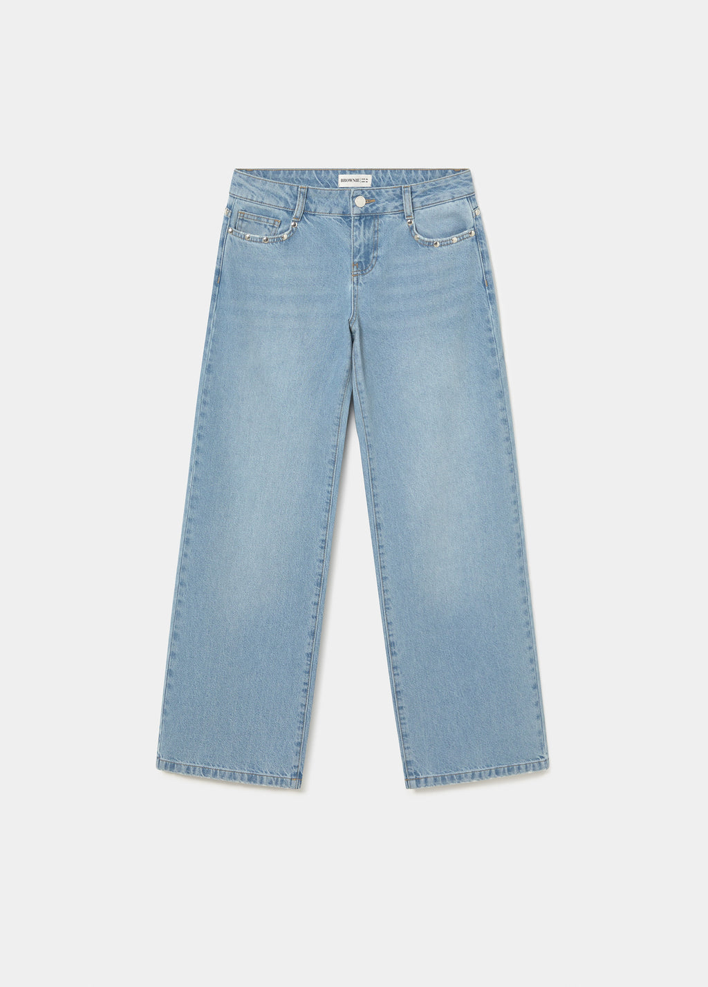 Jeans tiro bajo alas glitter