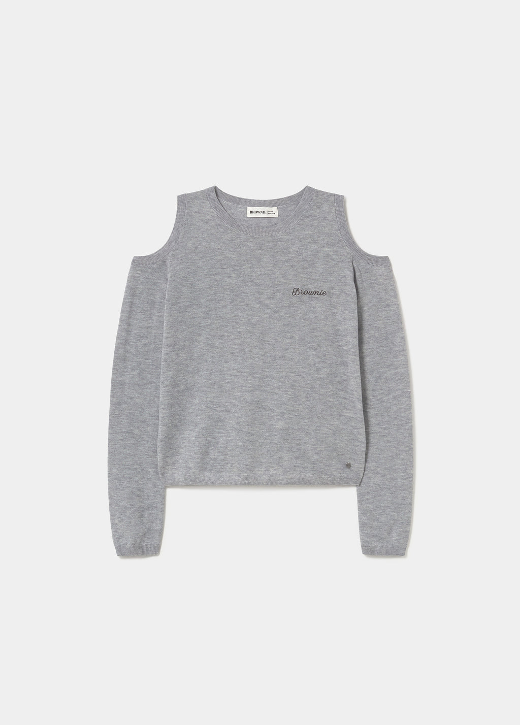 Shoulder cut-out sweater with back wings