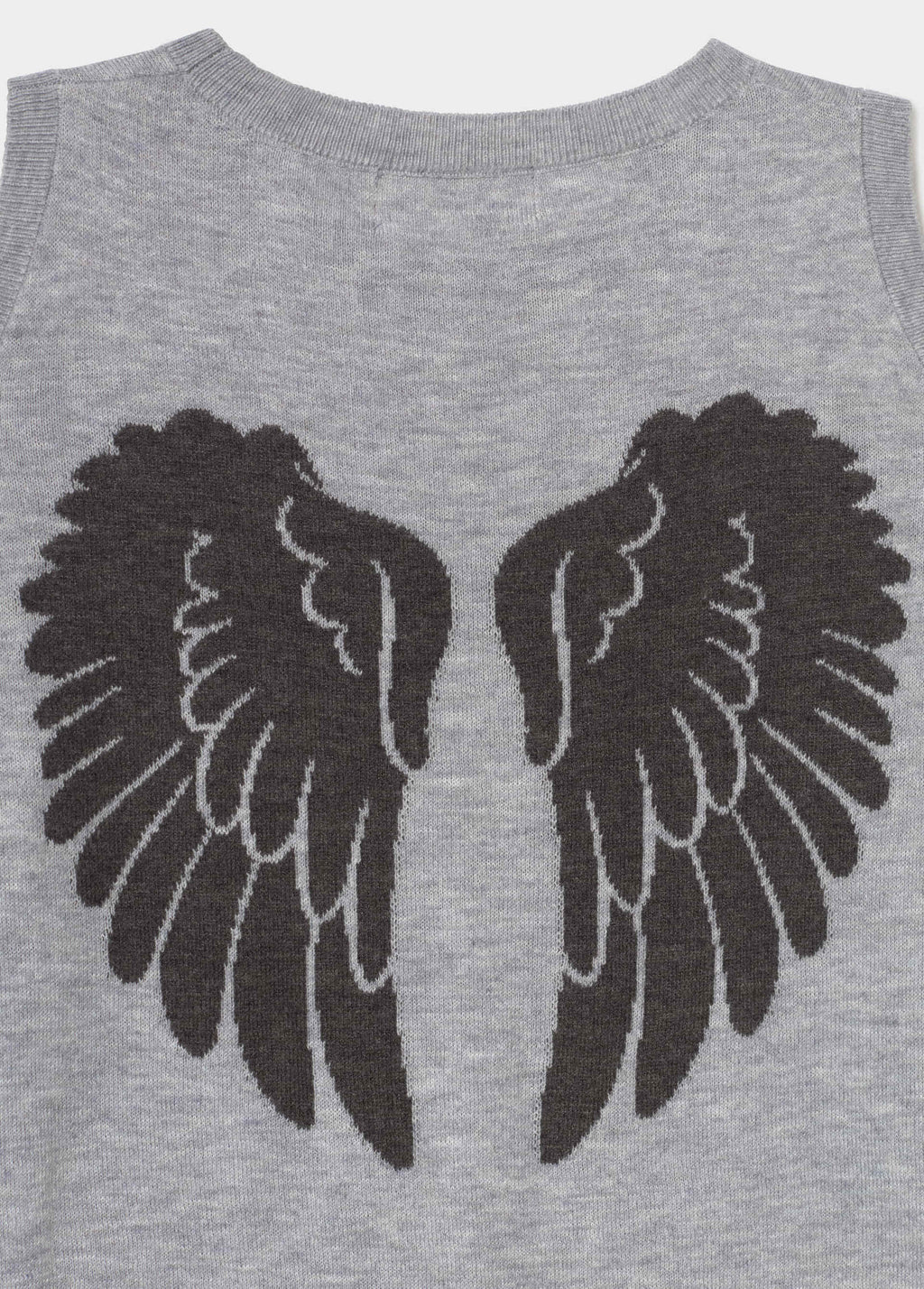 Shoulder cut-out sweater with back wings