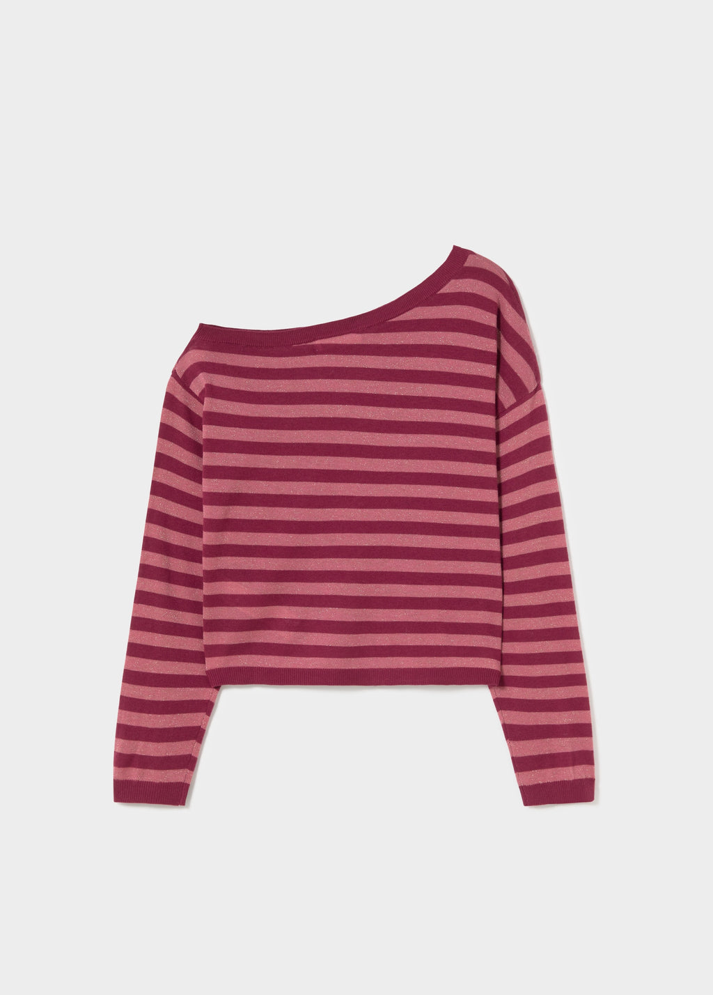Asymmetrische trui met strepen