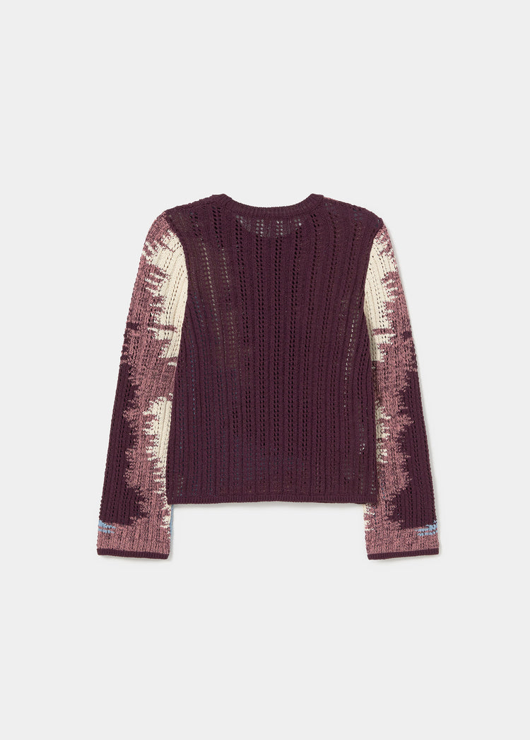 Colorful jacquard sweater