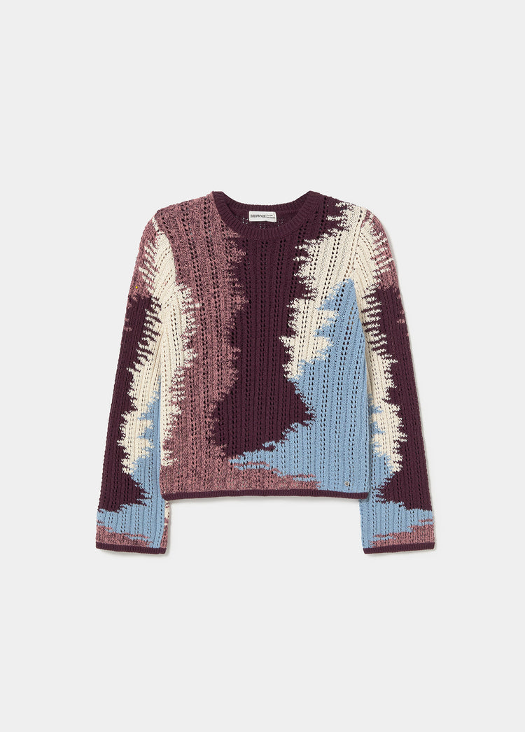 Colorful jacquard sweater