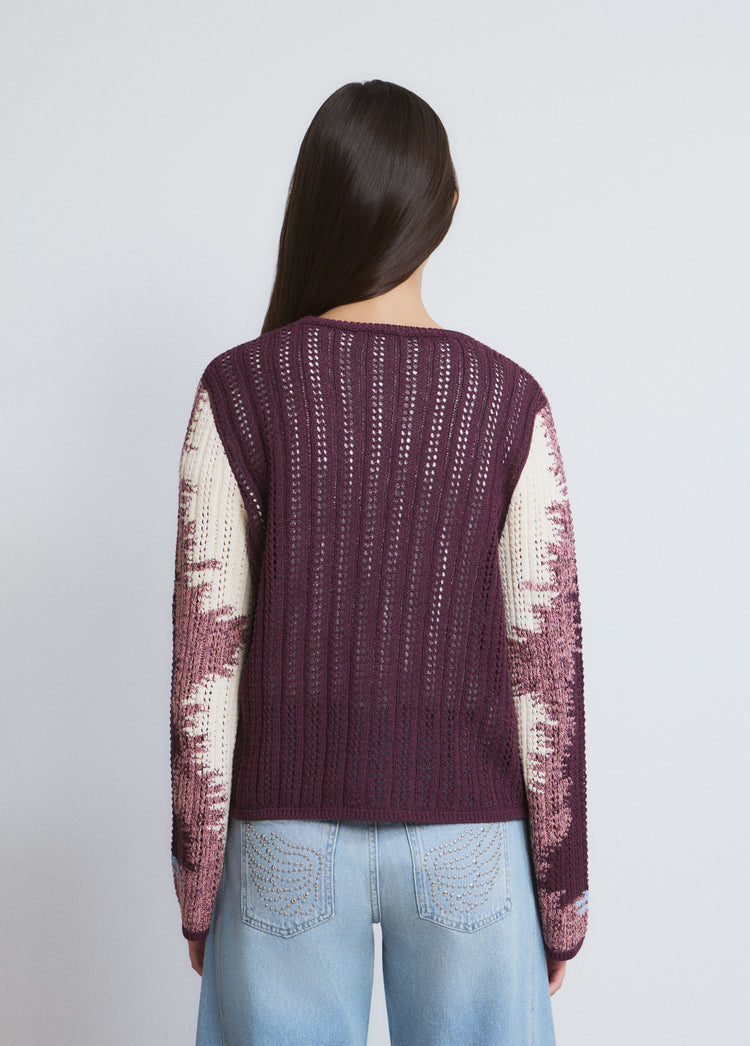 Colorful jacquard sweater
