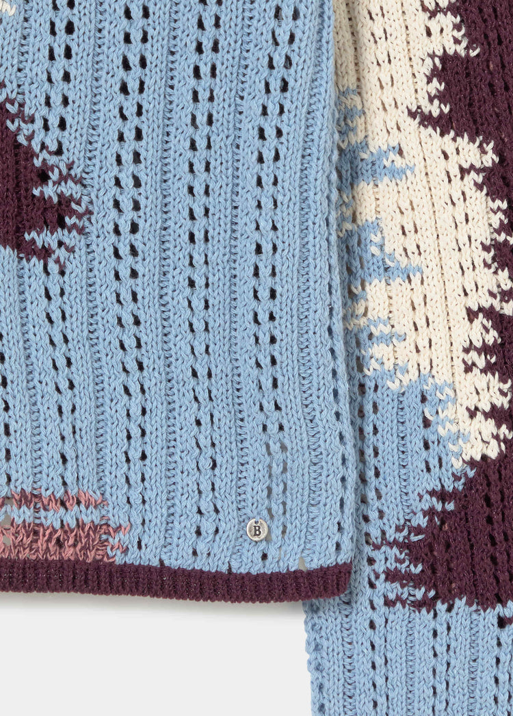 Colorful jacquard sweater