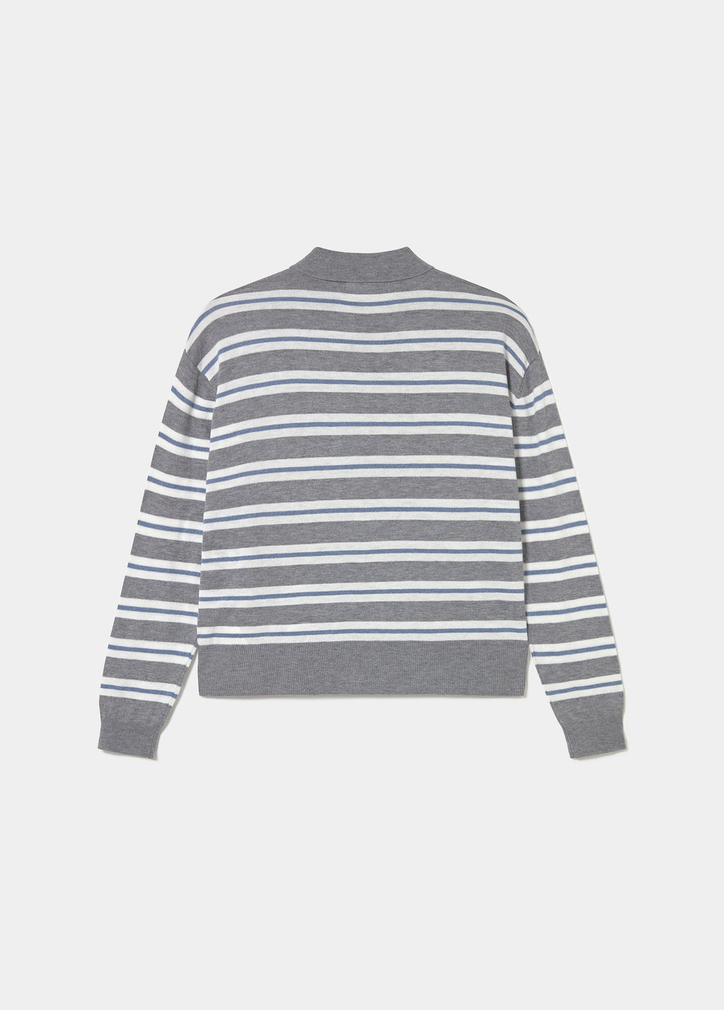 Striped polo sweater