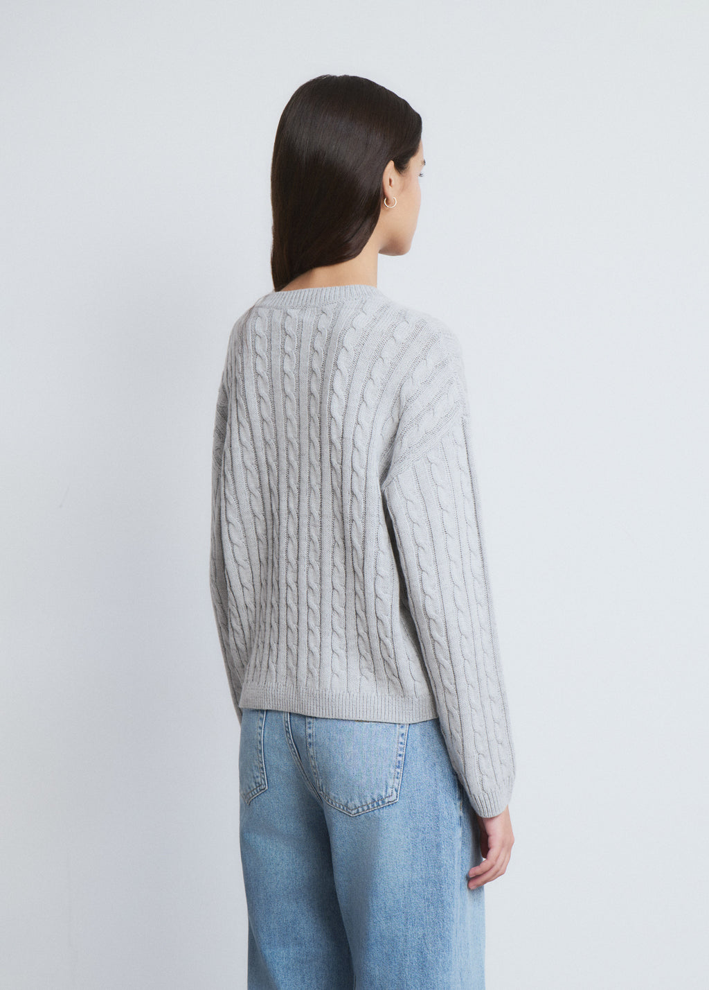 Braided sweater with dog embroidery