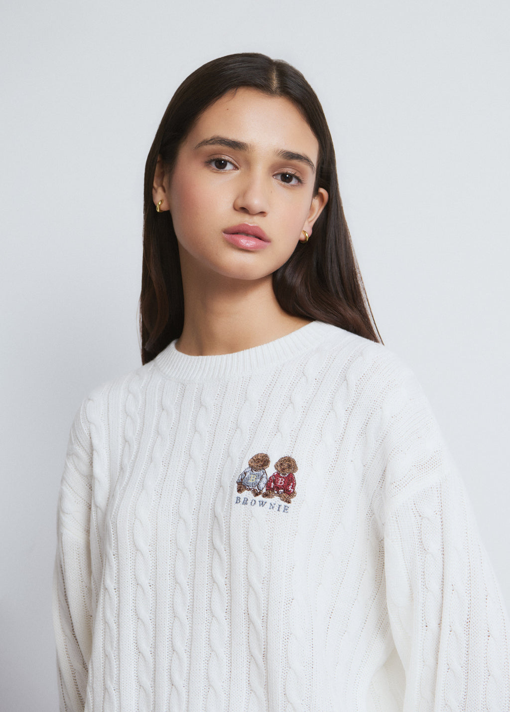Braided dog sweater