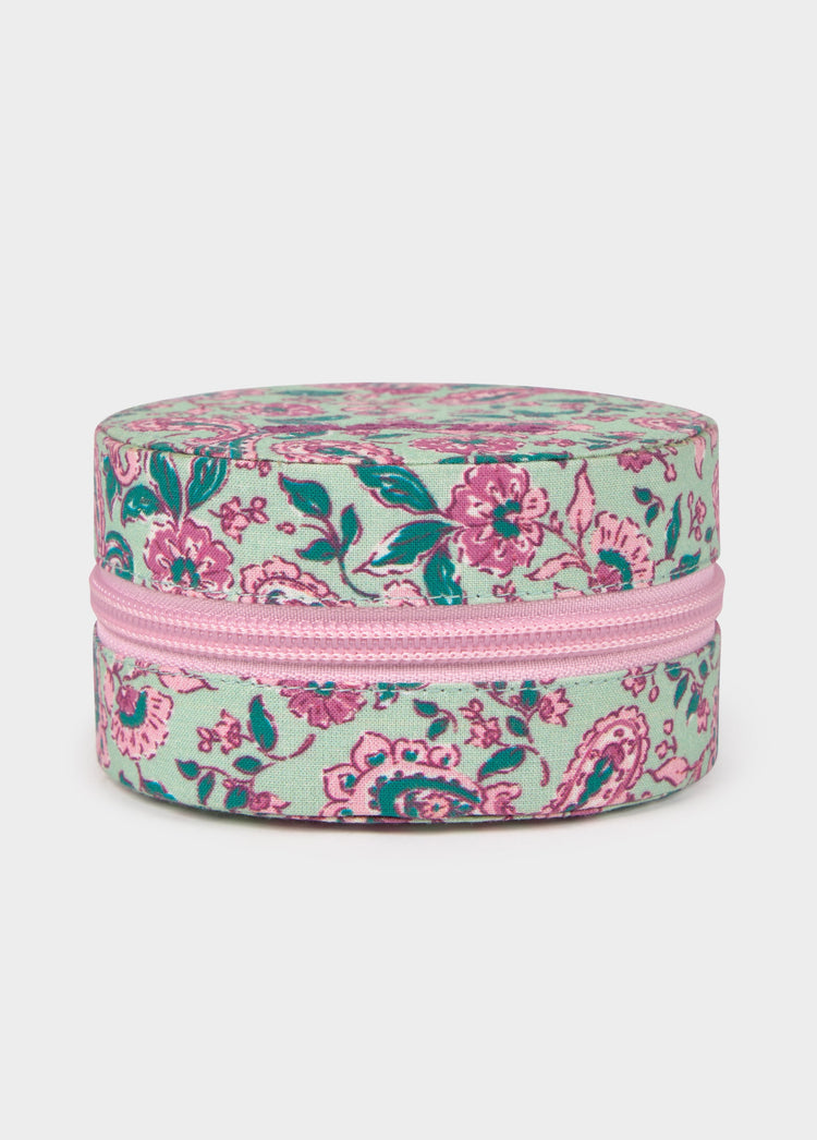 Round printed jewelry box
