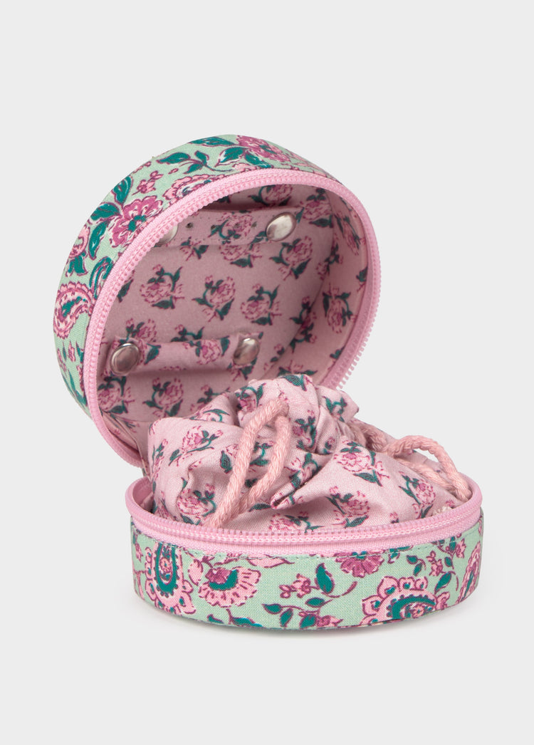 Round printed jewelry box