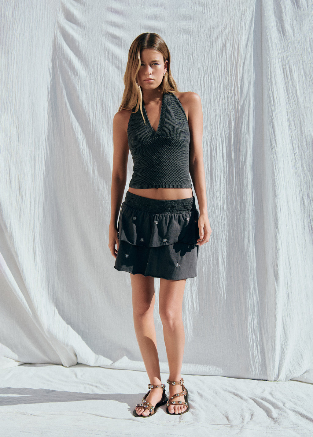 Top crochet with washed effect