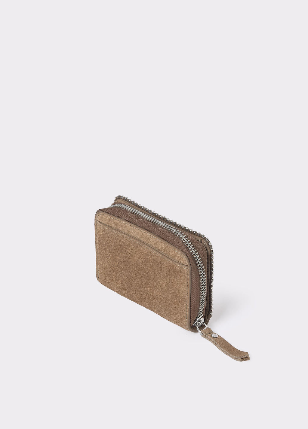 Leather coin purse with beads